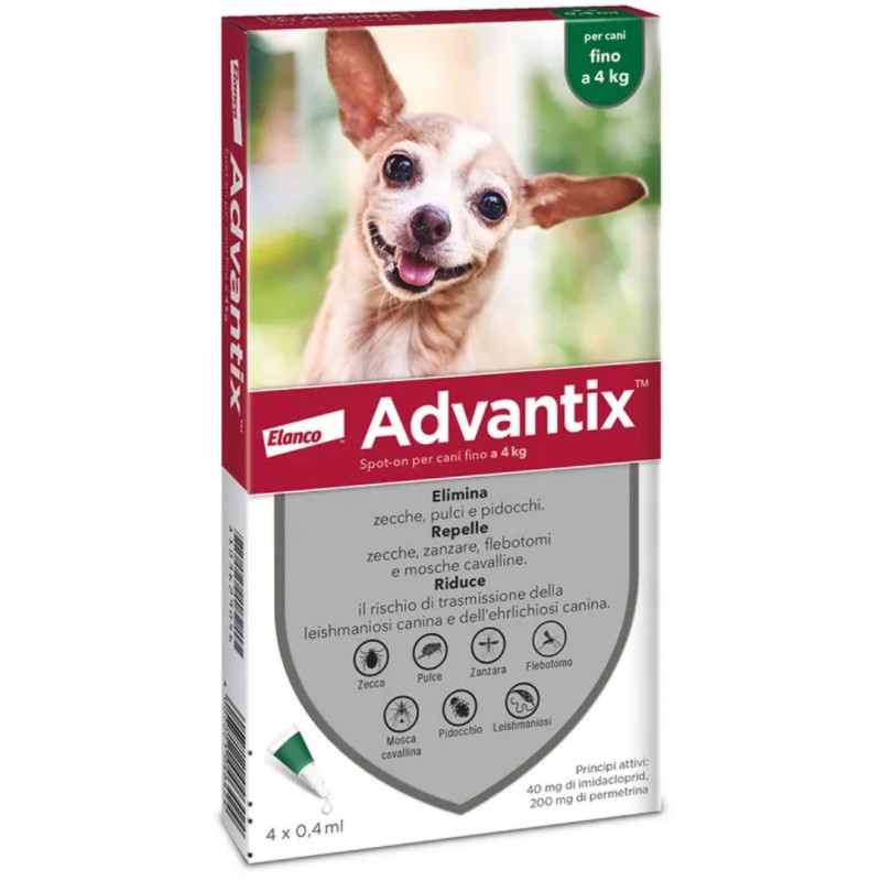 ADVANTIX Spot On CANE kg 0-4 4x0.4ml ADVANTIX Spot On CANE kg 0-4 4x0.4ml