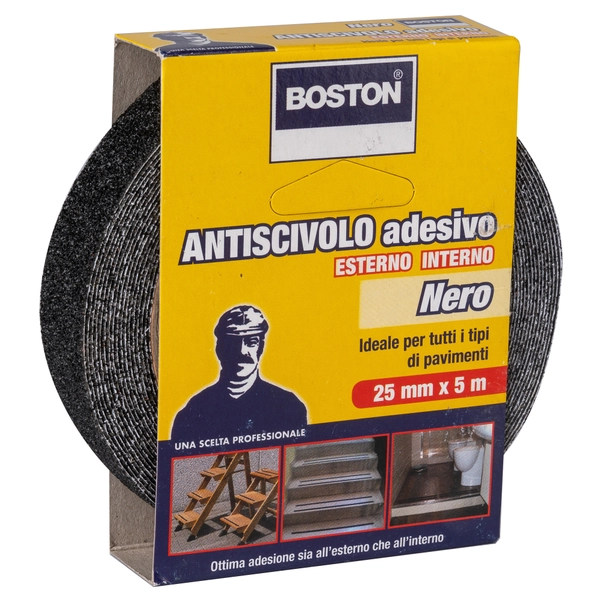 ANTISCIVOLO ADESIVO mm 25x5Mt Nero
