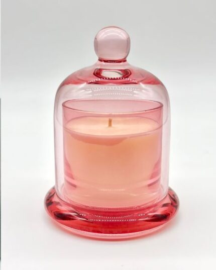CANDELA VETRO c/COP. Rosa