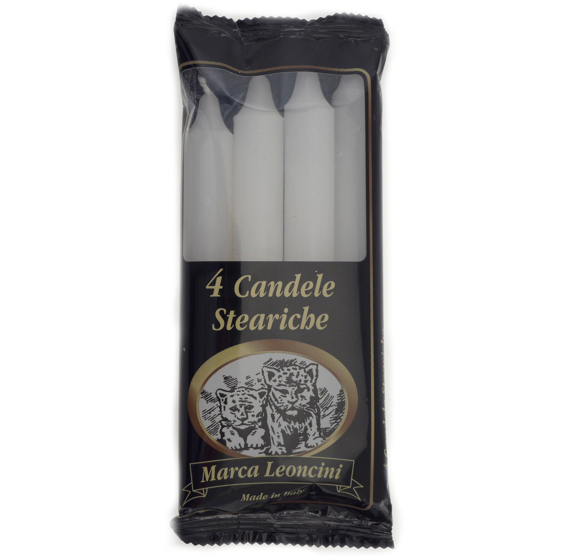 CANDELE STEARICHE LEONCINI FLOWPACK Pz.4 CANDELE STEARICHE LEONCINI FLOWPACK Pz.4