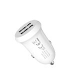 CARICATORE AUTO 2.4A 2 PORTE Bianco