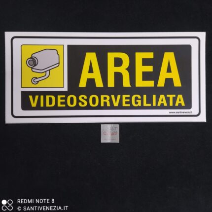 CARTELLO ADESIVO "Area Videosorvegliata"
