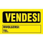 CARTELLO CIVILE "Vendesi" cm 30x20