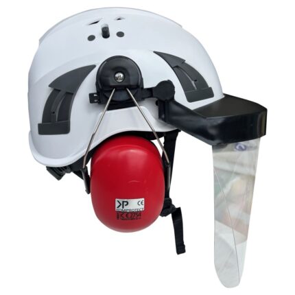 CASCO PROTETTICO c/VISIERA e CUFFIE