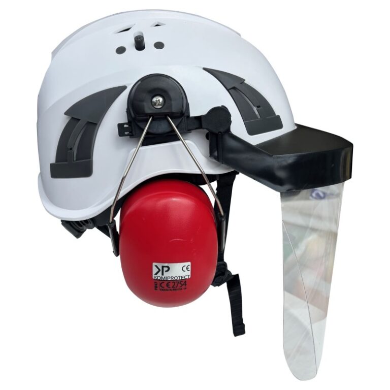 CASCO PROTETTICO c/VISIERA e CUFFIE