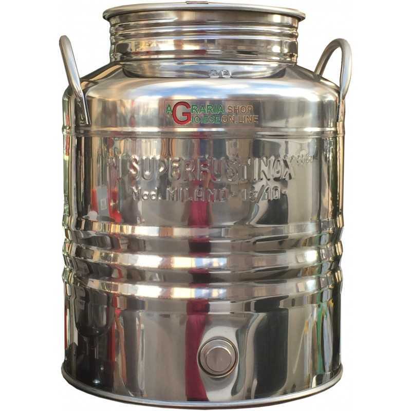 CONTENITORE OLIO INOX Lt 25 Alto Milano CONTENITORE OLIO INOX Lt 25 Alto Milano