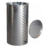 CONTENITORE VINO INOX Lt 100 c/Gall.