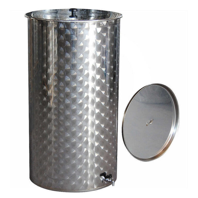 CONTENITORE VINO INOX Lt 100 c/Gall.