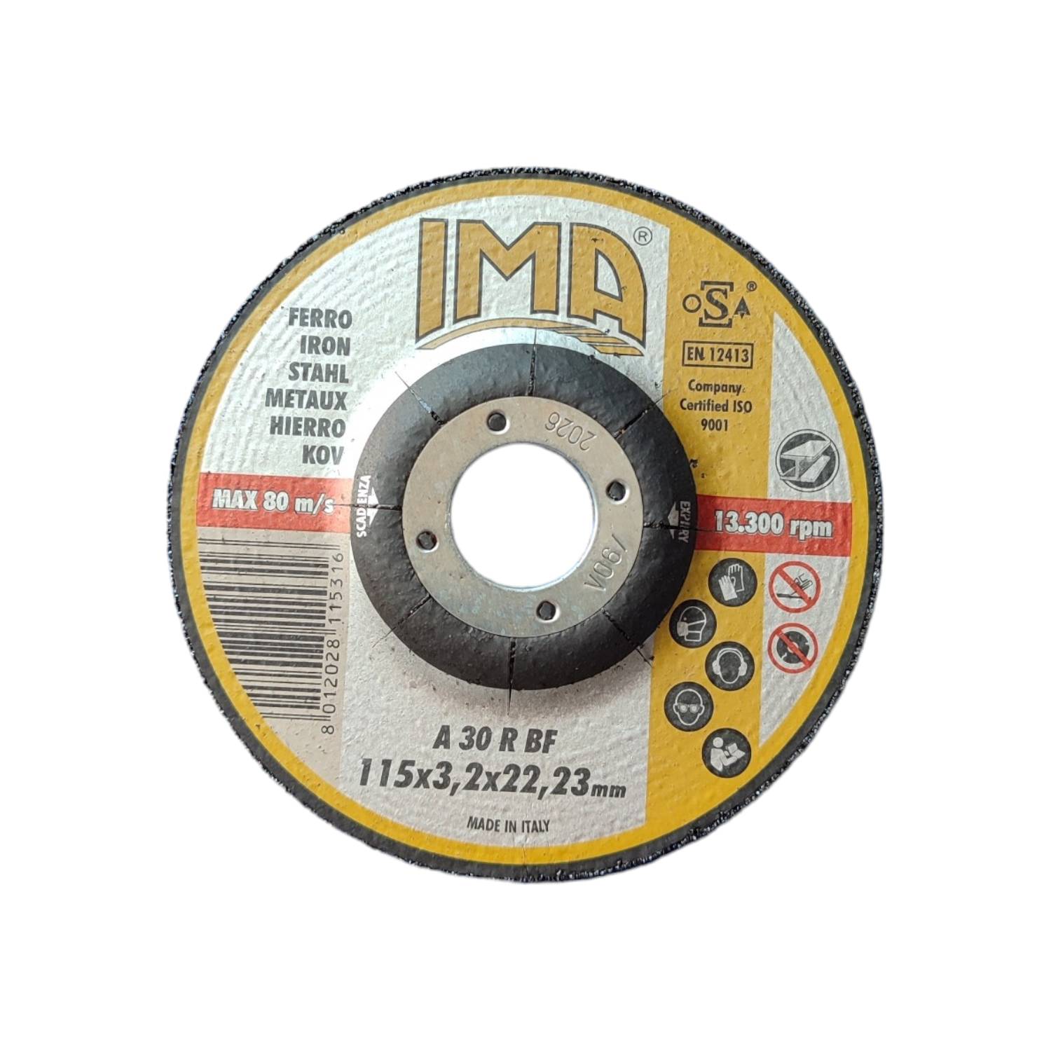 DISCO ABR. FERRO mm 115x3.2 DISCO ABR. FERRO mm 115x3.2