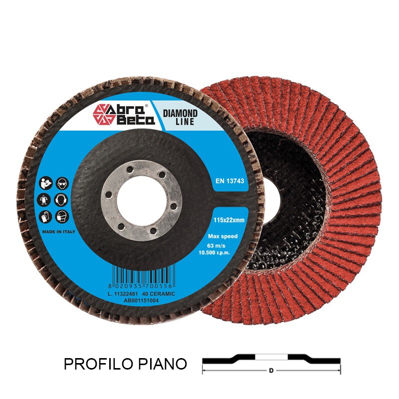 DISCO LAMELLARE NYLON mm 115 Gr.40 DISCO LAMELLARE NYLON mm 115 Gr.40