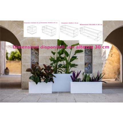 FIORIERA LIVING +S cm 30 White