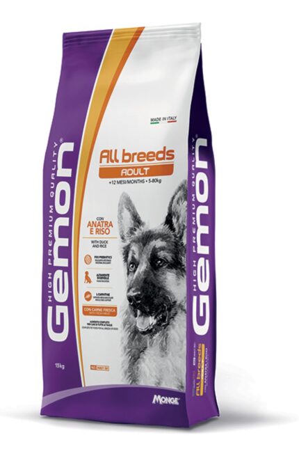GEMON ADULT ALL B. kg 15 Anatra/Riso