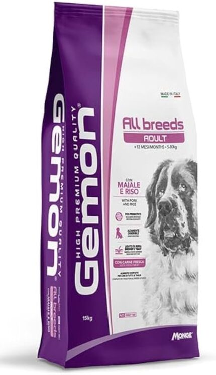 GEMON ADULT kg 15 Maiale/Riso