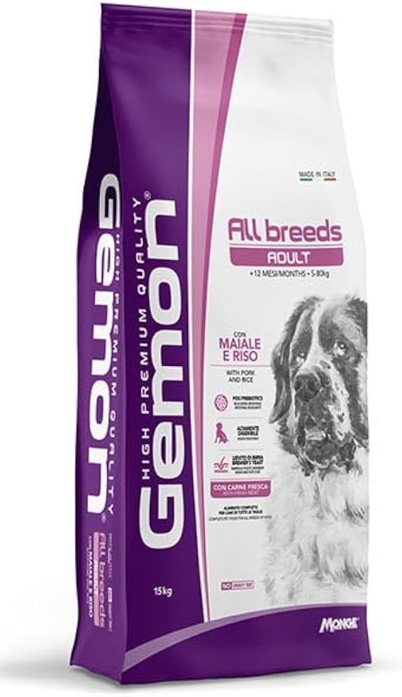 GEMON ADULT kg 15 Maiale/Riso