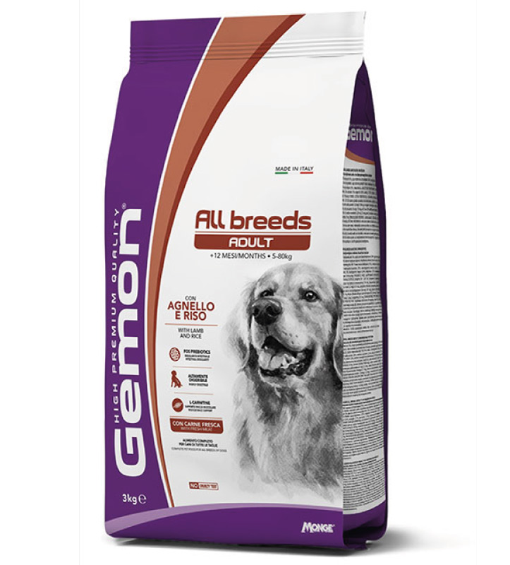 GEMON ADULT MEDIUM kg 15 Agnello/Riso