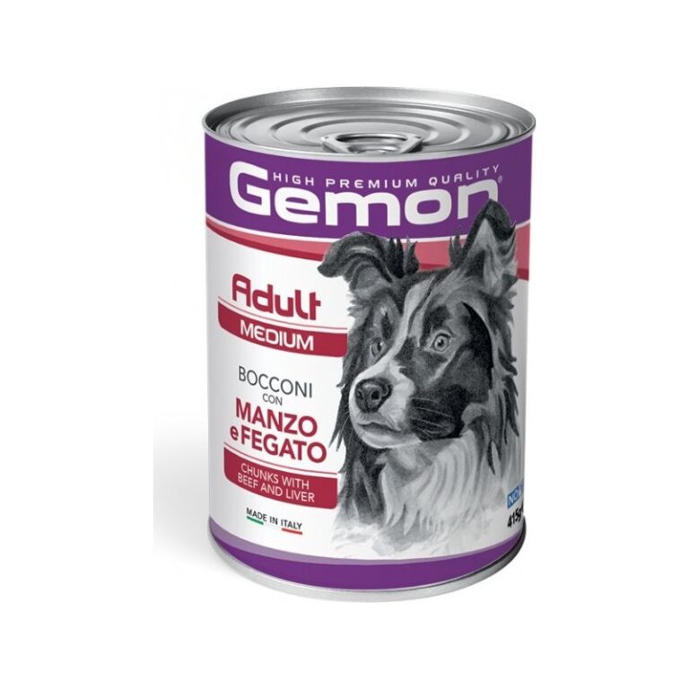 GEMON DOG ADULT MEDIUM gr 415 Manzo/Feg.