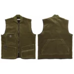 GILET ABETE UOMO VELLUTO Olive L