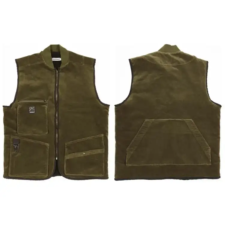 GILET ABETE UOMO VELLUTO Olive L