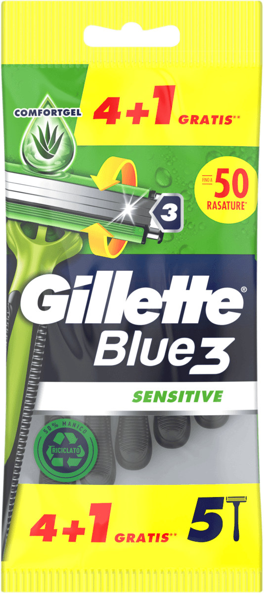 GILLETTE R&G BLU3 Pz.5 SENSIT. Busta
