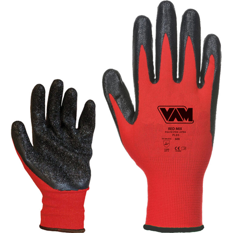 GUANTI LAVORO EDILE WAM RED MIX SPAL.XXL