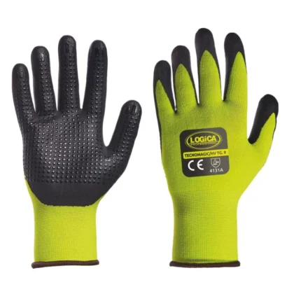 GUANTO GIALLO FLUO NITRILE Nero D/Areato