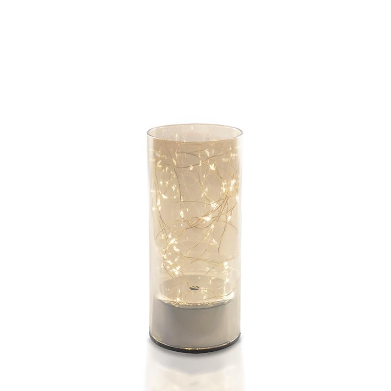 LAMP. CILINDRO 10LED VETRO NAT. D9XH20 LAMP. CILINDRO 10LED VETRO NAT. D9XH20