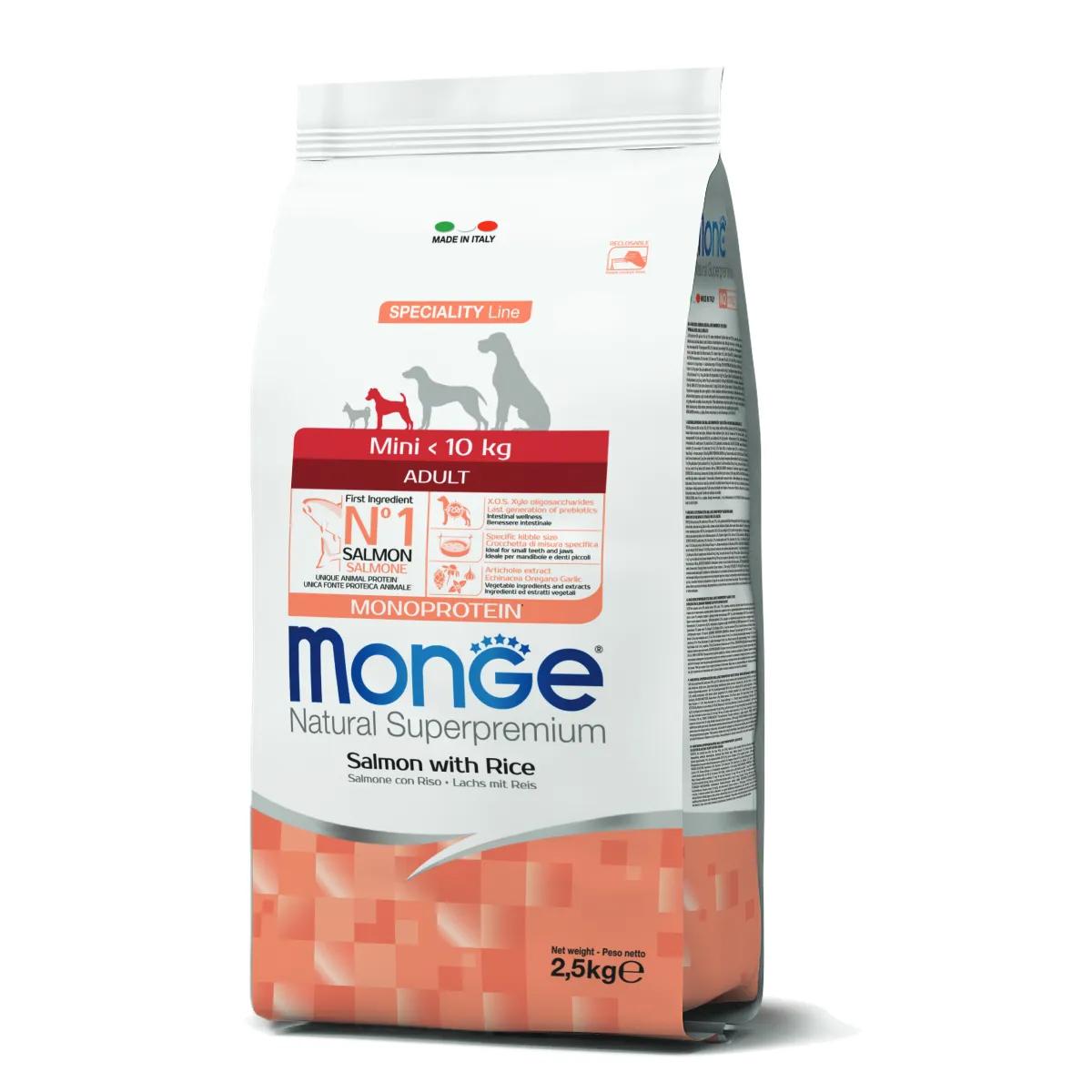 MONGE ADULT MINI kg 2.5 Salmone MONGE ADULT MINI kg 2.5 Salmone