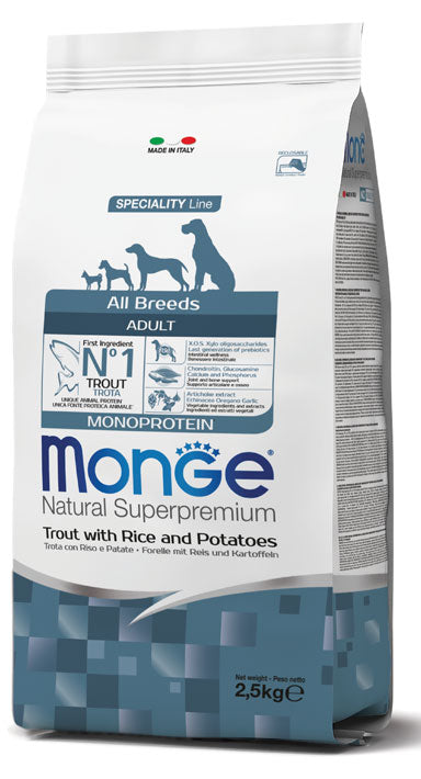 MONGE ALL BREEDS ADULT kg 2.5 Trota