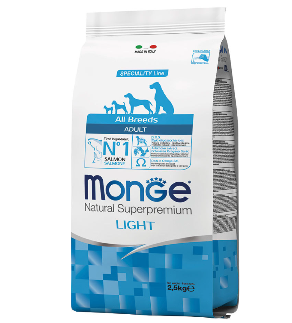 MONGE ALL BREEDS LIGHT kg 2.5 MONGE ALL BREEDS LIGHT kg 2.5