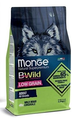 MONGE BWILD DOG LG kg 2.5 Cinghiale