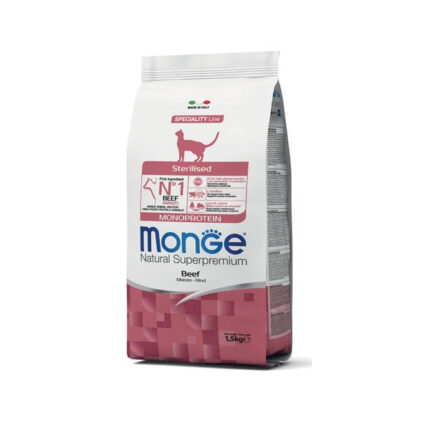 MONGE CAT MONOP.STERIL kg 1.5 Manzo