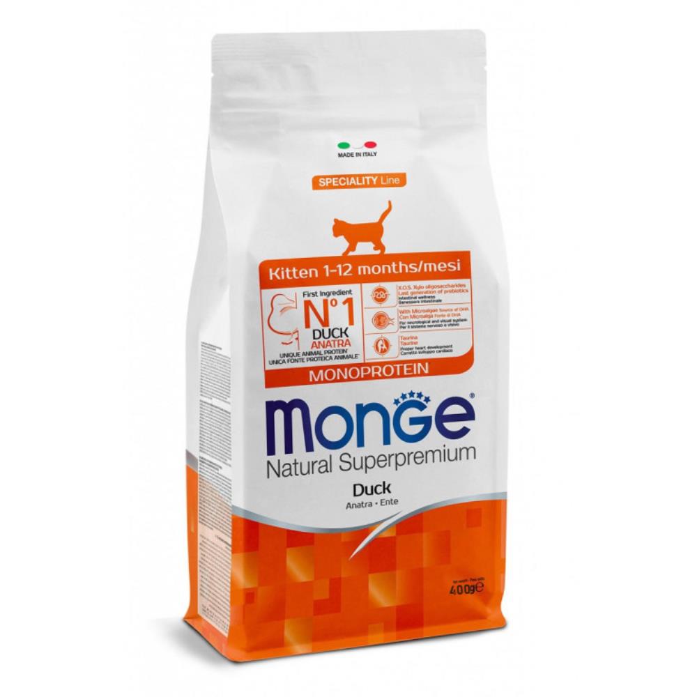 MONGE KITTEN 1-12M gr 400 Anatra MONGE KITTEN 1-12M gr 400 Anatra