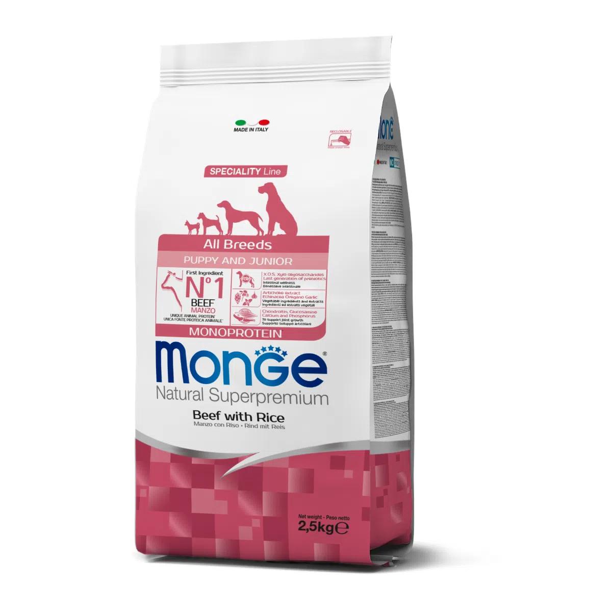 MONGE P&J ALL BREEDS kg 2.5 Manzo MONGE P&J ALL BREEDS kg 2.5 Manzo