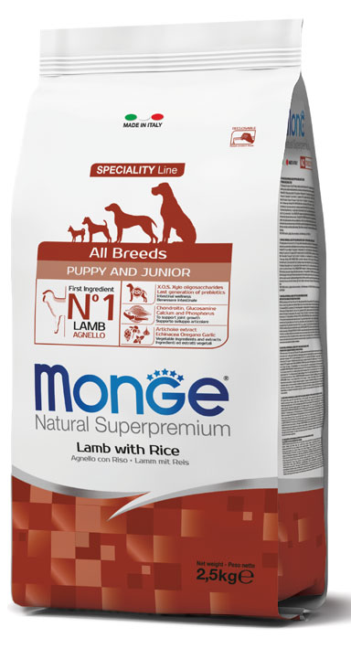 MONGE PUPPY ALL BREEDS kg 2.5 Agnello