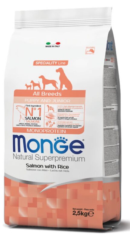 MONGE PUPPY&J. ALL BREEDS kg 12 Salmone