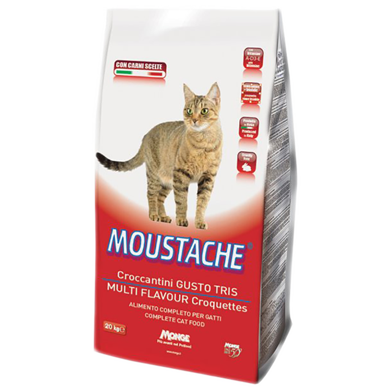 MOUSTACHE GATTO GUSTO TRIS kg 20 MOUSTACHE GATTO GUSTO TRIS kg 20