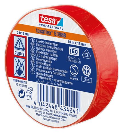 NASTRO ISOLANTE mm 15 Mt 10 Rosso