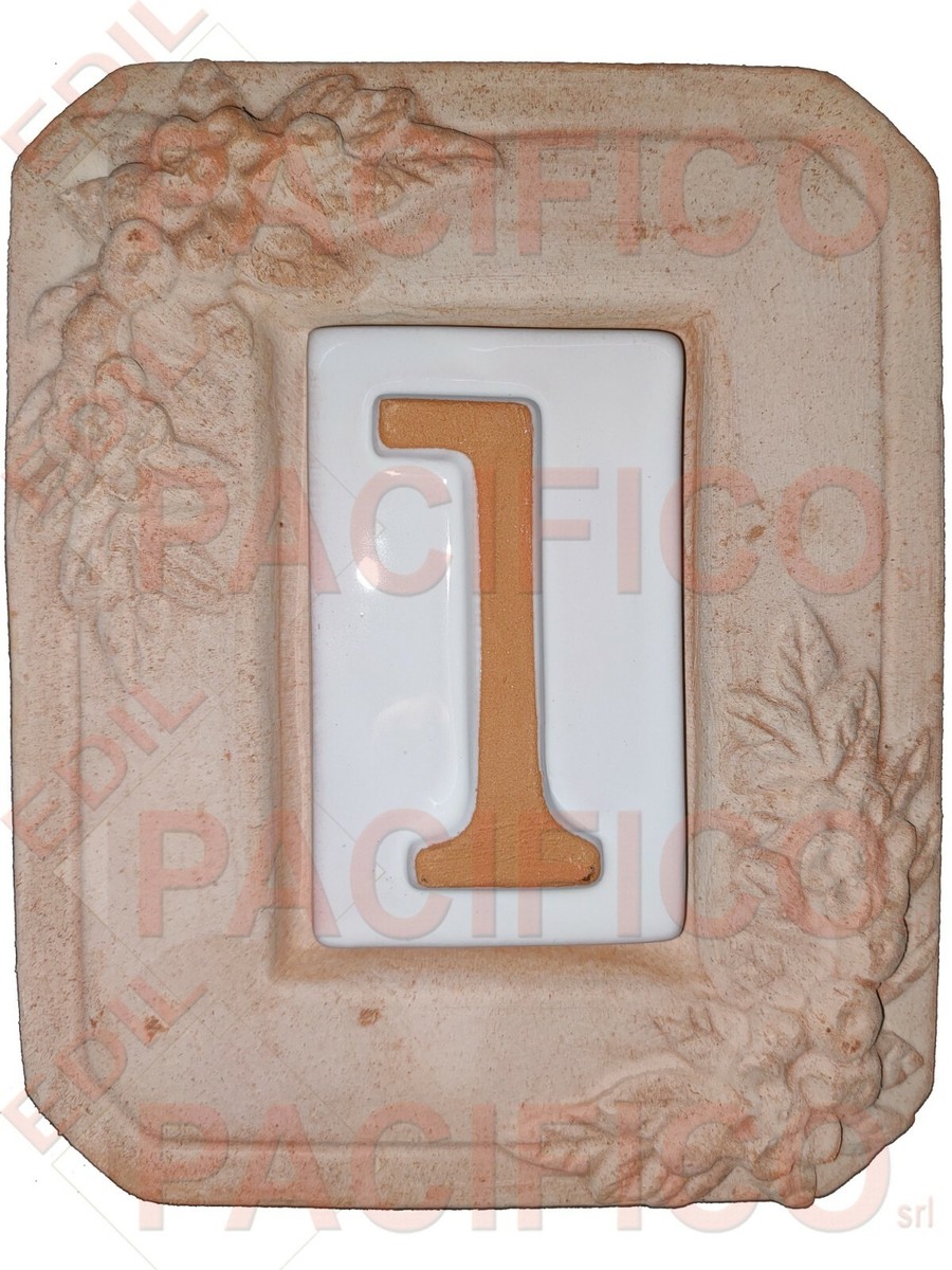 NUMERI CIVICI TERRACOTTA Rett. B568 NUMERI CIVICI TERRACOTTA Rett. B568