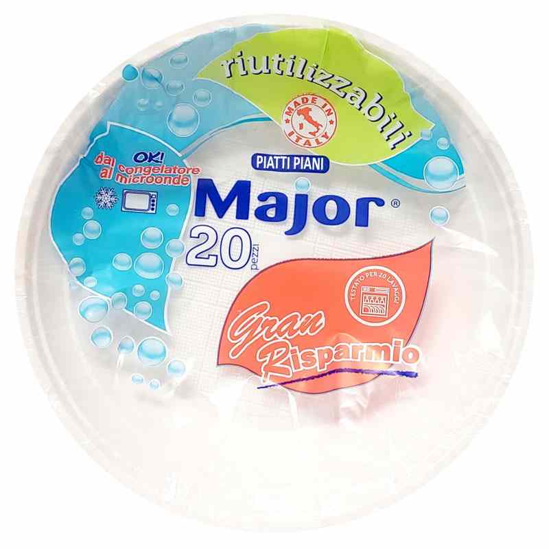 PIATTI PIANI RIUTILIZZABILI MAJOR Pz.20 PIATTI PIANI RIUTILIZZABILI MAJOR Pz.20