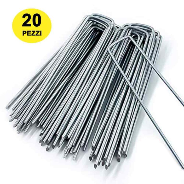 PICCHETTO FISSA RETI ZINC. mm 170 Pz.20