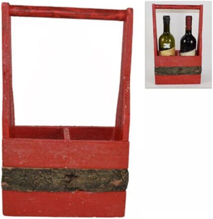 PORTABOTTIGLIE BOX 2POSTI Rosso