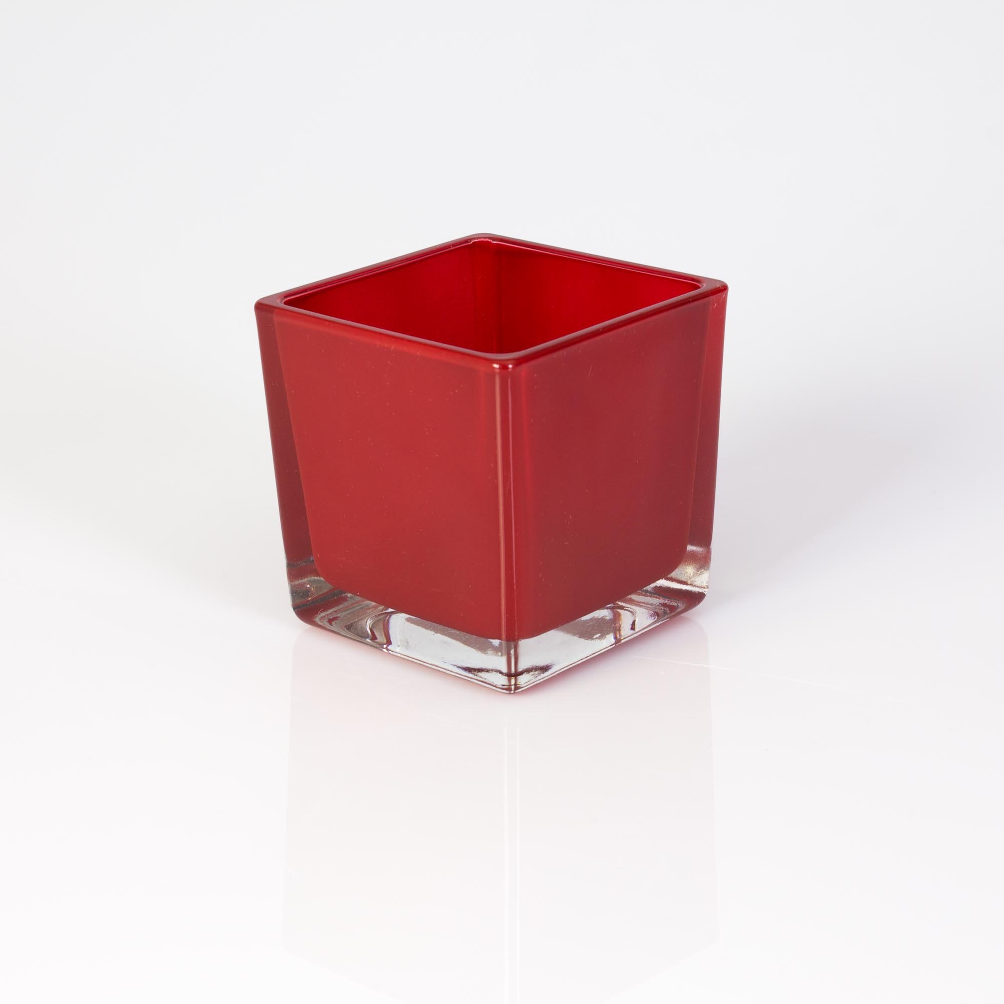 PORTACANDELA VETRO cm 8 Rosso PORTACANDELA VETRO cm 8 Rosso