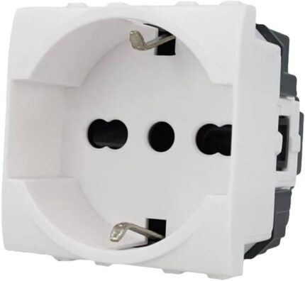 PRESA BIPASSO/SCHUKO 10/16A Bianca 30019