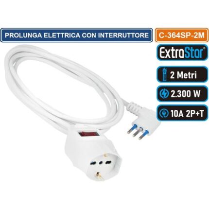PROLUNGA 2 Metri Bianca Spina 10A