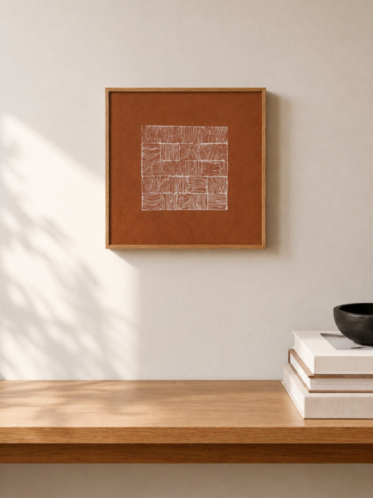 QUADRO SAUCHER cm 30X30 Terracotta
