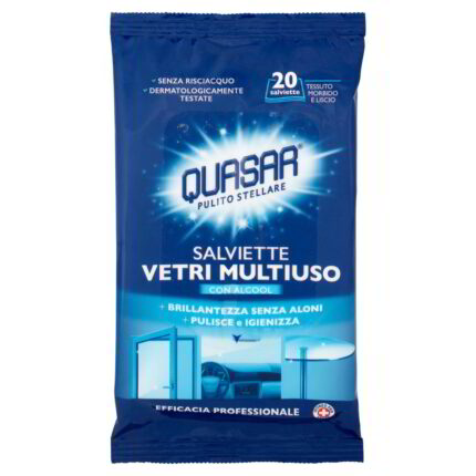 QUASAR SALVIETTE VETRI&MULTIUSO Pz.20