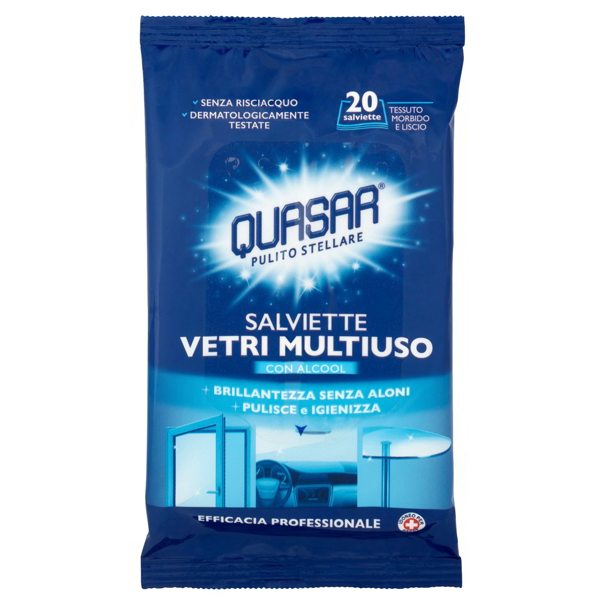 QUASAR SALVIETTE VETRI&MULTIUSO Pz.20 QUASAR SALVIETTE VETRI&MULTIUSO Pz.20