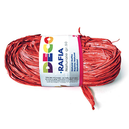 RAFIA NATURALE gr 50 Rossa