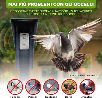 REPELLENTE ULTRASUONI PICCIONI BIRD REP.