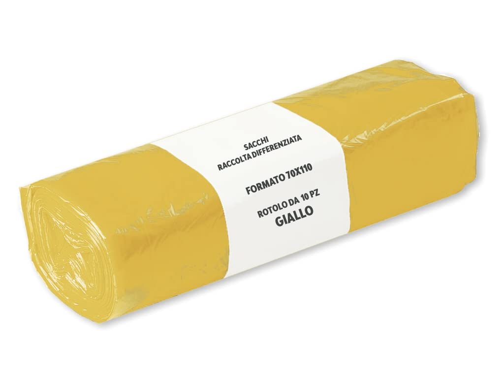 SACCO IMMONDIZIA cm 70x110 Giallo Trasp. SACCO IMMONDIZIA cm 70x110 Giallo Trasp.